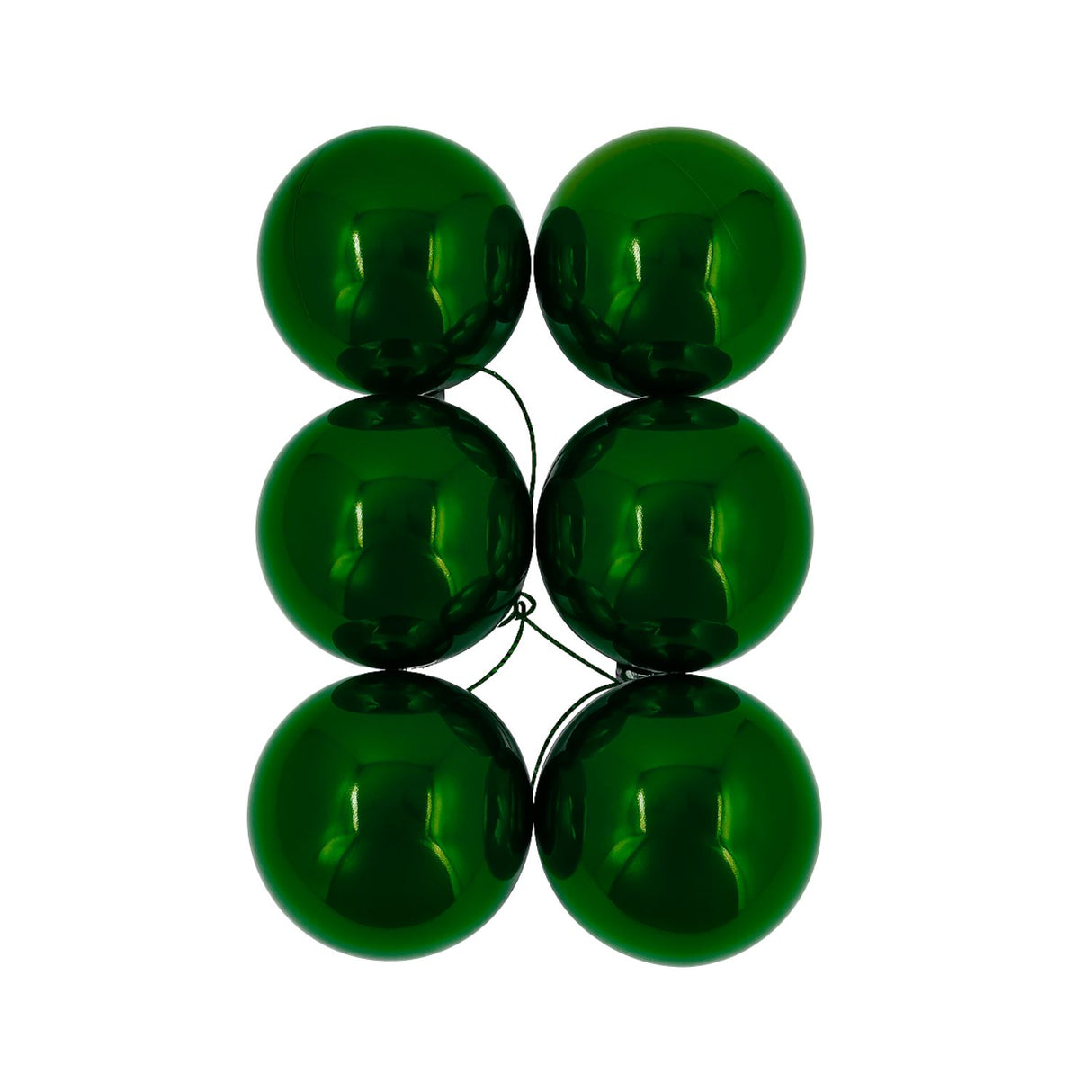 6 Esferas Navideñas Bambalina 4cm Adorno Verde Decoracion. Perfectas para dar un toque festivo a tu hogar. ¡Compra ahora y decora con estilo!-1