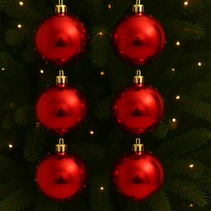 6 Esferas Navideñas Bambalinas 4cm Adorno Rojo Decoracion. Perfectas para dar un toque festivo a tu hogar. ¡Compra ahora y decora con estilo!-2