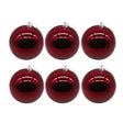 6 Esferas Navideñas Bambalinas 4cm Adorno Vino Decoracion. Perfectas para embellecer tu hogar estas fiestas. ¡Compra ahora y dale vida a tu Navidad!-1