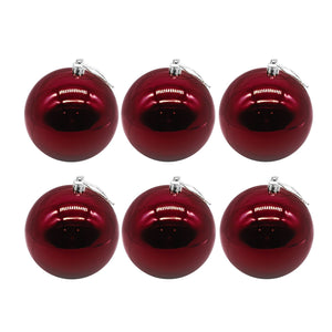 6 Esferas Navideñas Bambalinas 4cm Adorno Vino Decoracion. Perfectas para embellecer tu hogar estas fiestas. ¡Compra ahora y dale vida a tu Navidad!-1