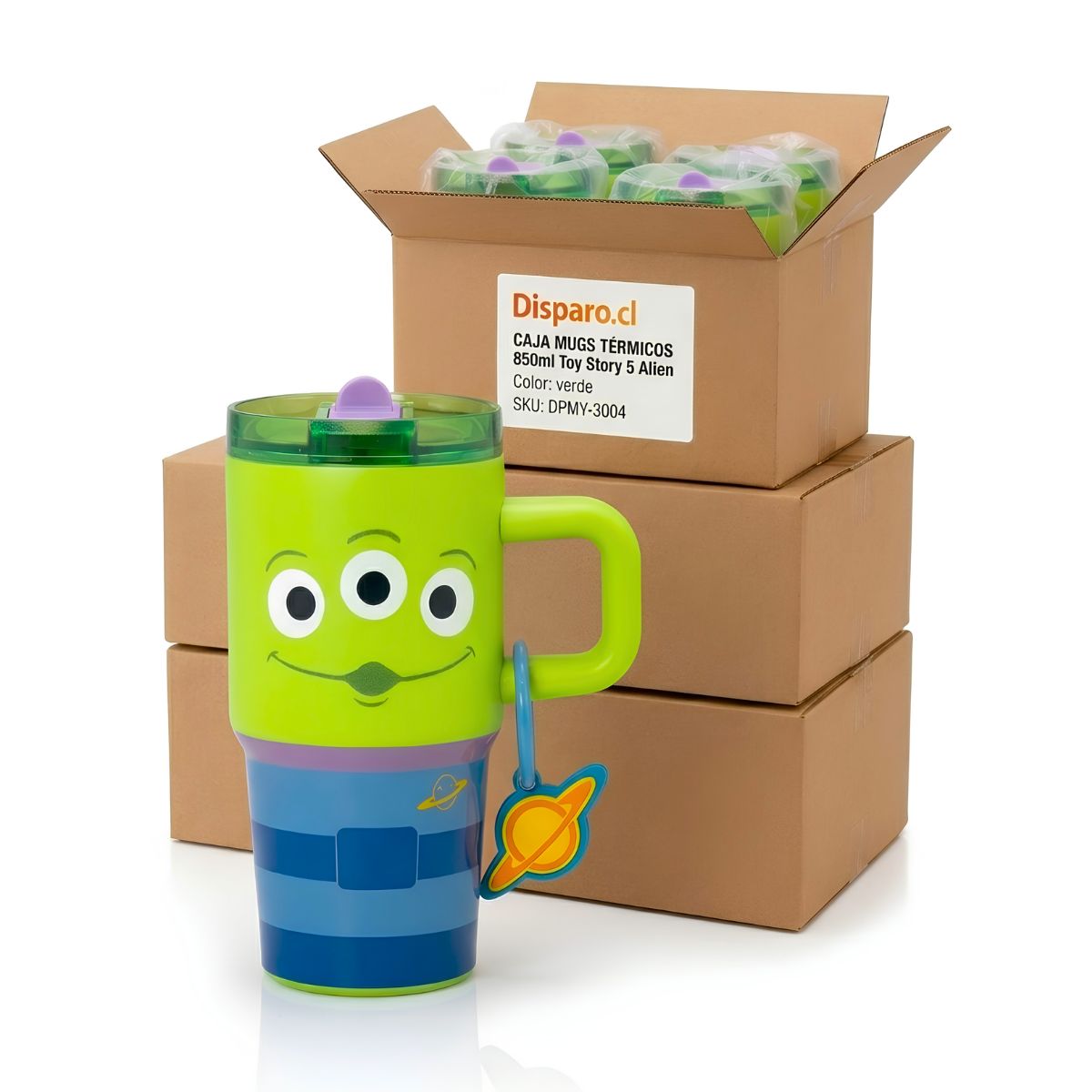 Caja Mugs Térmicos 850ml Toy Story 5 Alien | Disparo.cl