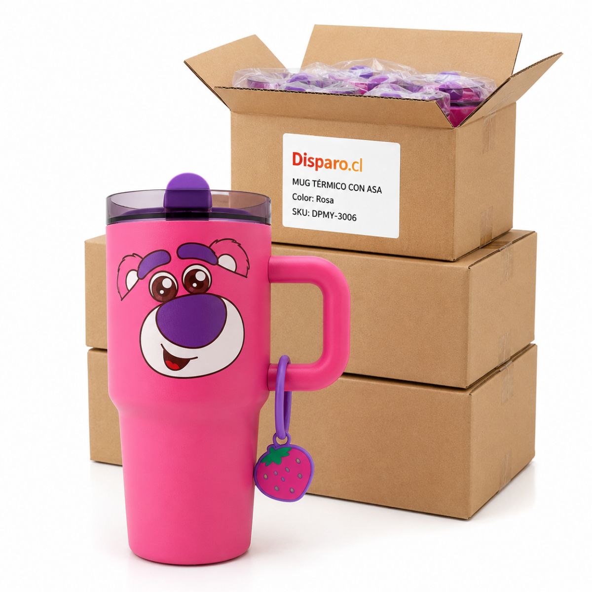 Caja Mugs Térmicos de 850ml Lotso Toy Story 5 Rosa Mayorista | Disparo.cl