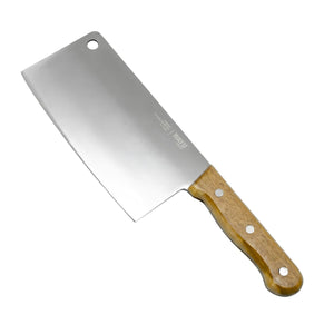 Cuchillo Hacha de Acero Inoxidable 30cm Wayu fondo blanco | Disparo.cl