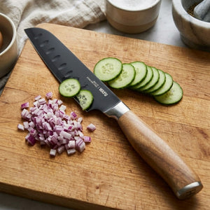 Cuchillo Santoku Antiadherente 13 cm Wayu BBQ Master imagen realista