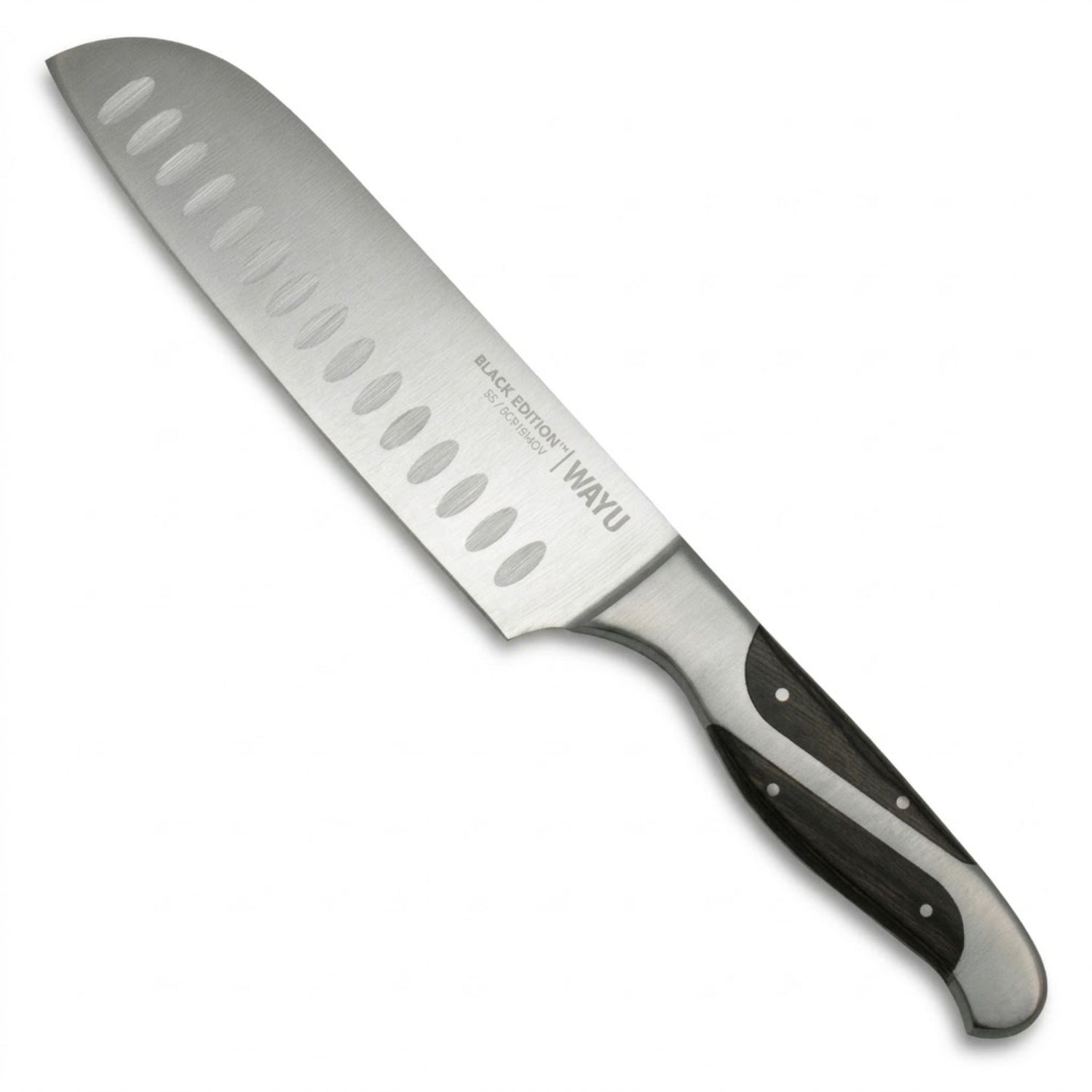 Cuchillo Santoku Black Edition 34 cm Wayu Acero Inoxidable