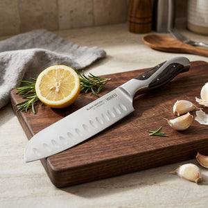 Cuchillo Santoku Black Edition 34 cm Wayu Acero Inoxidable imagen realista