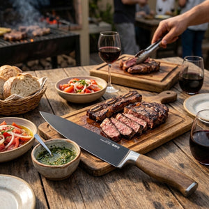 Cuchillo Wayu Premium 33cm Profesional Asado Parrilla Cocina Imagen realista