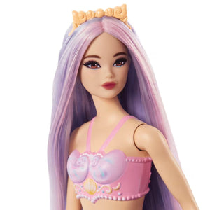 Barbie Fantasía Muñeca Sirena Mattel Cabello Lila Juguete
