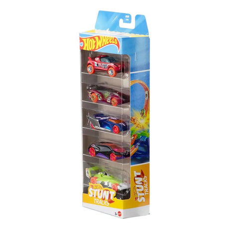 Set 5 Autos Basicos Hot Wheels Stunt Tracks Vehículo Mattel