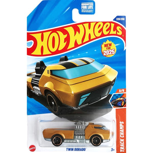 Hot Wheels Auto Twin Dorado 228/250 Juguete Mattel