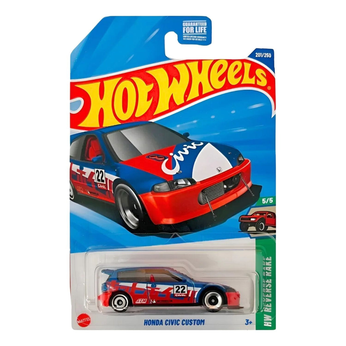 Auto Hot Wheels Regular Honda Civic Custom Mattel 201/250