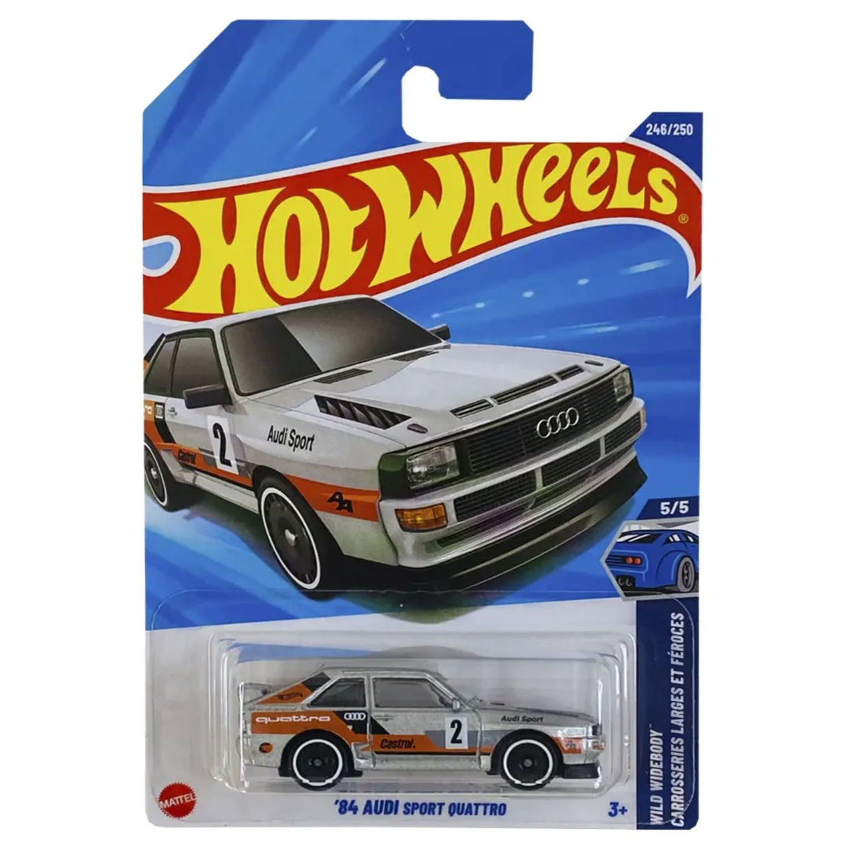 Hot Wheels Auto 84 Audi Sport Quattro 246/250 Juguete Mattel