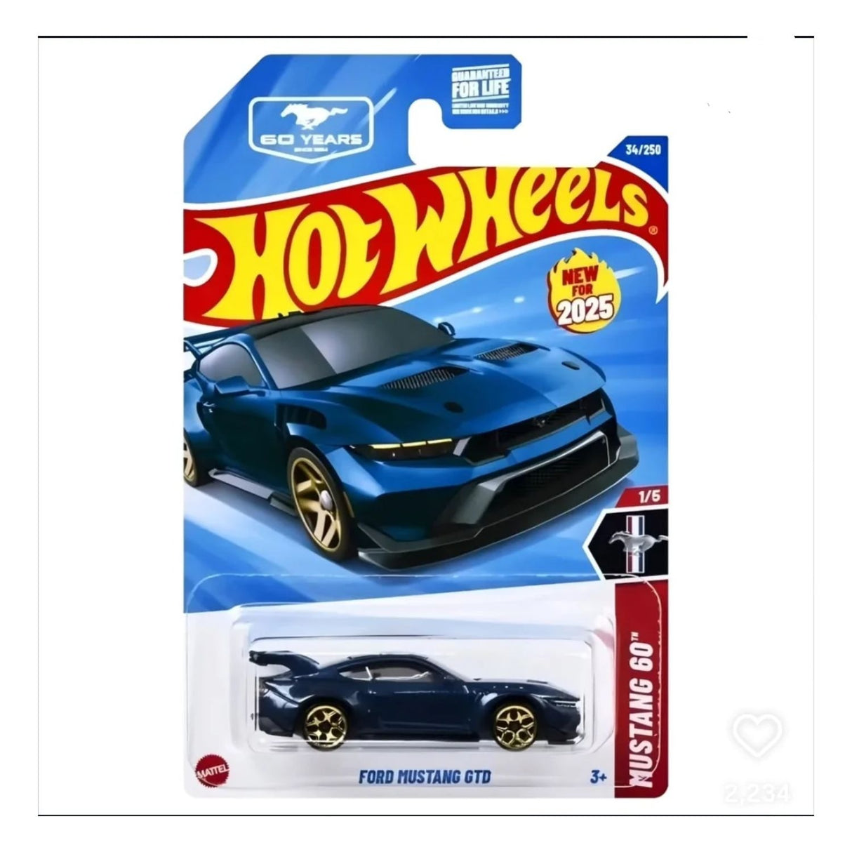 Auto Hot Wheels Regular Ford Mustang Gtd Mattel 34/250