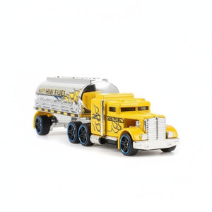 Hot Wheels Camión Track Fleet Fuel And Fire Amarillo