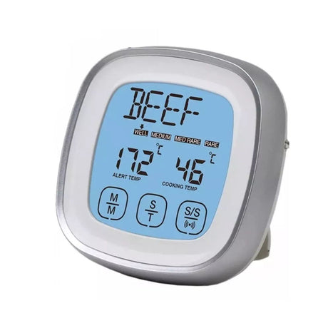 Termómetro Temporizador Digital Para Carnes Asado Parrilla. Asegura la cocción perfecta de tus carnes. ¡Compra ahora y disfruta de asados irresistibles!-1