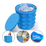 Molde Cubeta Azul Para Hacer Cubos De Hielo Resistente. Disfruta de hielo perfecto y duradero en tus bebidas. ¡Compra ahora y enfría tus días!-1