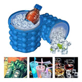 Molde Cubeta Azul Para Hacer Cubos De Hielo Resistente. Disfruta de hielo perfecto y duradero en tus bebidas. ¡Compra ahora y enfría tus días!-2