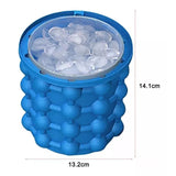 Molde Cubeta Azul Para Hacer Cubos De Hielo Resistente. Disfruta de hielo perfecto y duradero en tus bebidas. ¡Compra ahora y enfría tus días!-3