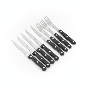 Set Cubiertos Asado 12 Piezas Acero Inoxidable