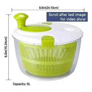 Centrifuga Secador Lechuga Frutas Verduras Verde 15cm