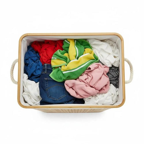 Canasto Cesta Ropa Sucia Tapa Plegable Bolsa Lavable
