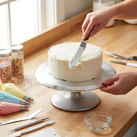 Base Giratoria de Acero 24cm para Repostería y Pasteles