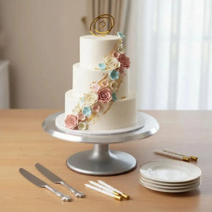 Base Giratoria de Acero 24cm para Repostería y Pasteles