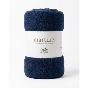 Manta Frazada Polar Sherpa Martine Azul 127x152cm