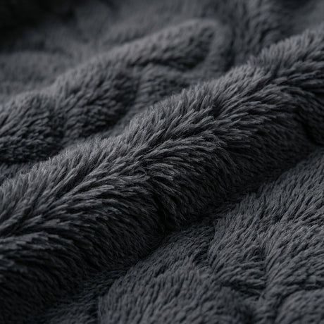 Manta Sherpa Jacquard Martiné Gris 127x152cm