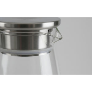 Jarra de Vidrio con Tapa Transparente Moderna 1700mL