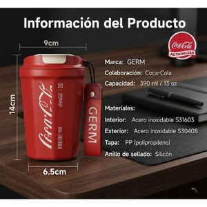 Vaso Térmico Diamond Coca Cola 390ml Acero Inoxidable