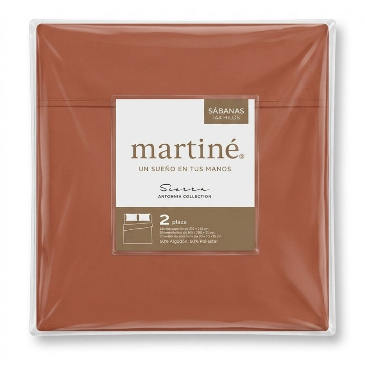 Juego Sábanas 2 Plazas Martiné Sierra 144 Hil