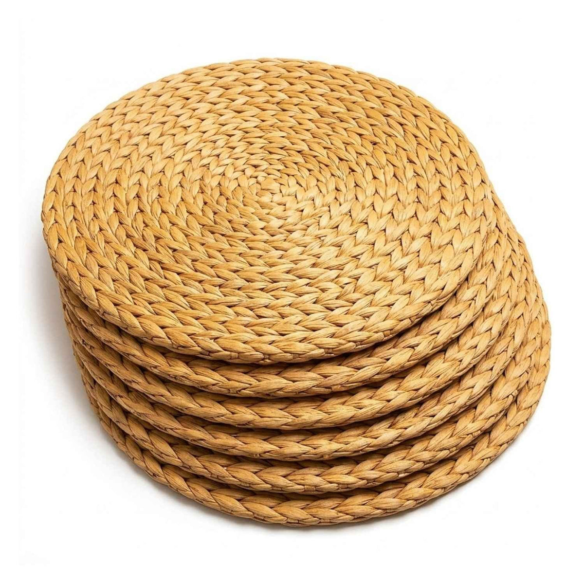 Set 6 Individuales Rattan Natural Redondos 30cm