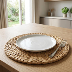 Set 6 Individuales Rattan Natural Redondos 30cm