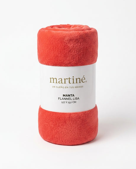 Manta Flannel Lisa Coral 127x152cm Martiné | Disparo.cl