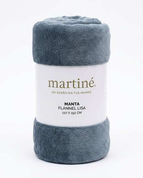 Manta Flannel Lisa Gris Martiné 127cm x 152 cm | Disparo.cl