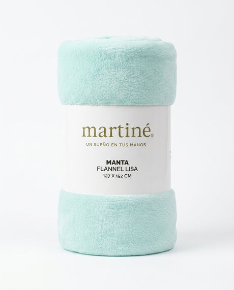 Manta Flannel Lisa Menta Martiné 127cm x 152 cm 300gr | Disparo.cl