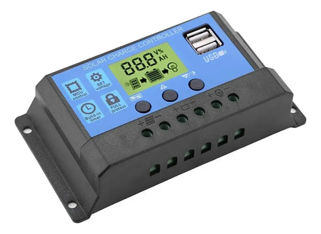 Controlador de Carga Solar 30A 12V 24V PWM LC | Disparo.cl