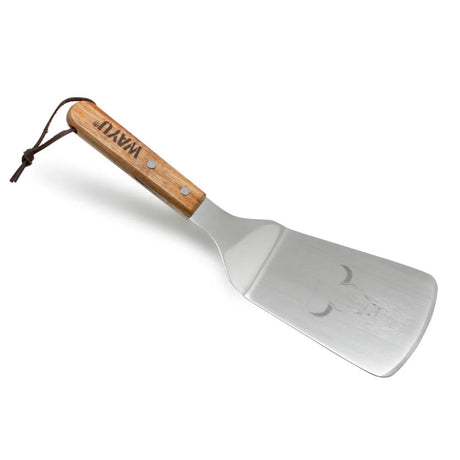 Espatula Cocina Acero Inoxidable Mango Madera 31cm Wayu Fondo blanco