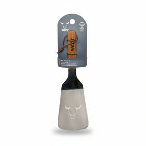 Espatula de Cocina 31 Cm Mango Madera Wayu con blister fondo blanco
