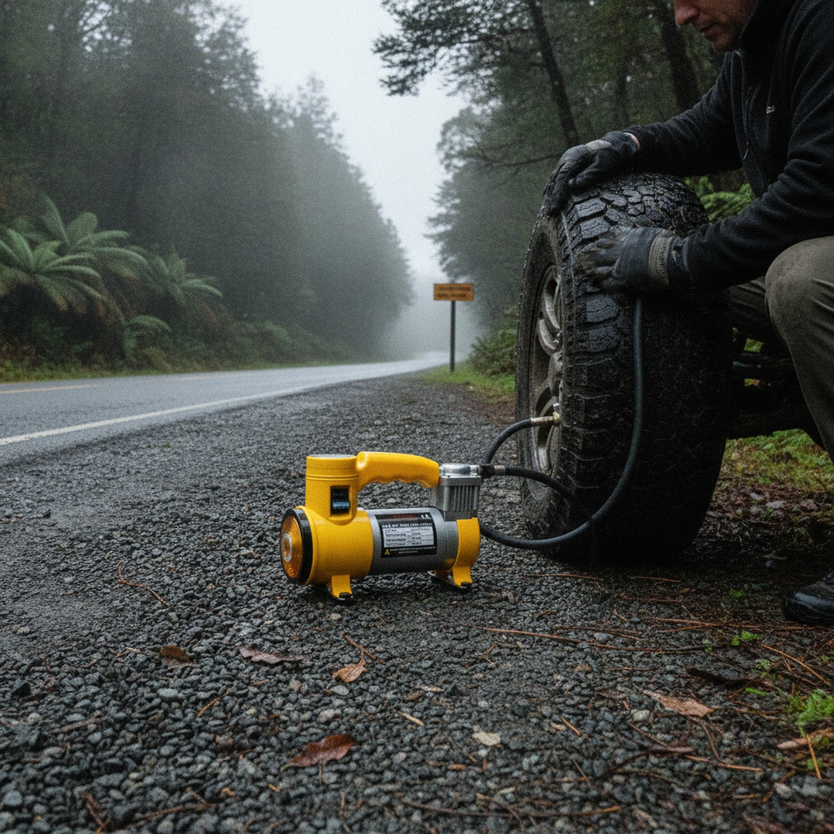 Compresor Aire Inflador Portatil Auto 12V 150 PSI 35L