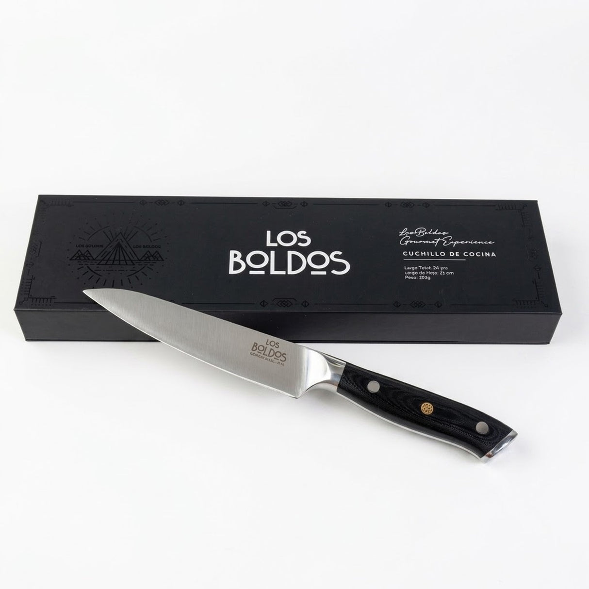 Cuchillo Cocina Acero Aleman Los Boldos Cocina Damasco 102g