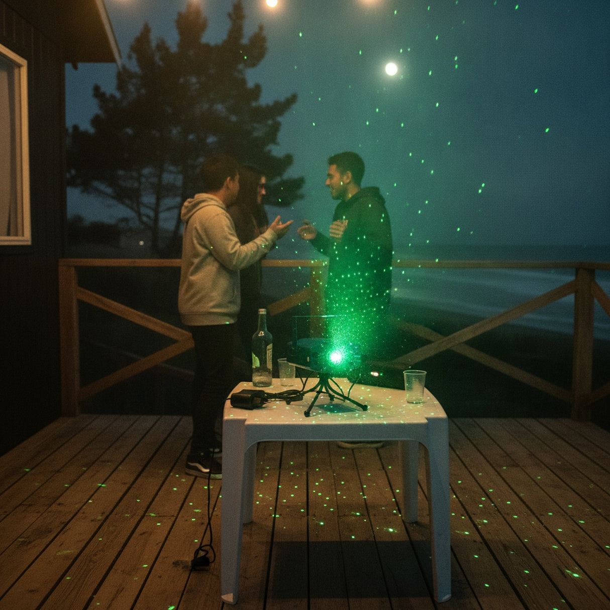 Proyector Laser Verde Fiestas Ritmo Musica Estroboscopico