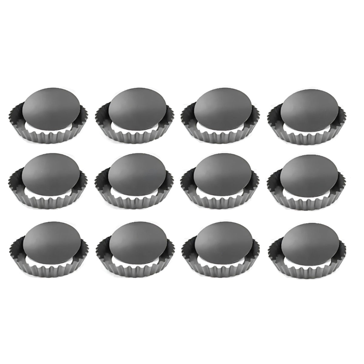 Set 12 Moldes de Tartaleta Desmontable 10,5cm Cocina Reposteria