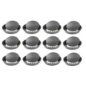 Set 12 Moldes de Tartaleta Desmontable 10,5cm Cocina Reposteria