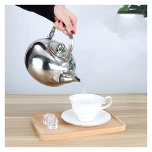 Hervidor de Té con Infusor Acero Base Plana 18cm Cocina