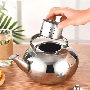 Hervidor de Té con Infusor Acero Base Plana 18cm Cocina
