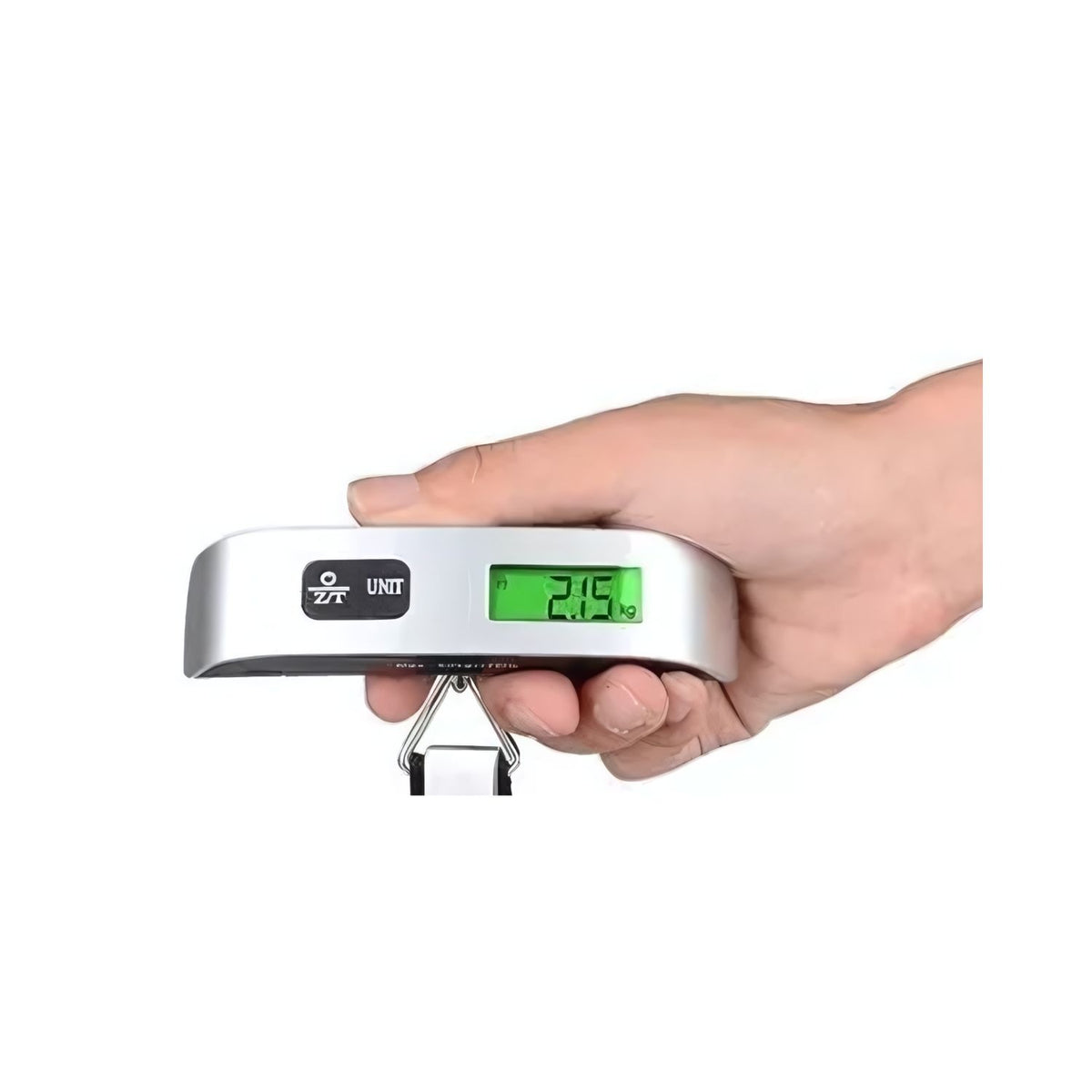Mini Balanza de Mano con Gancho Equipaje 50kg Pantalla LCD