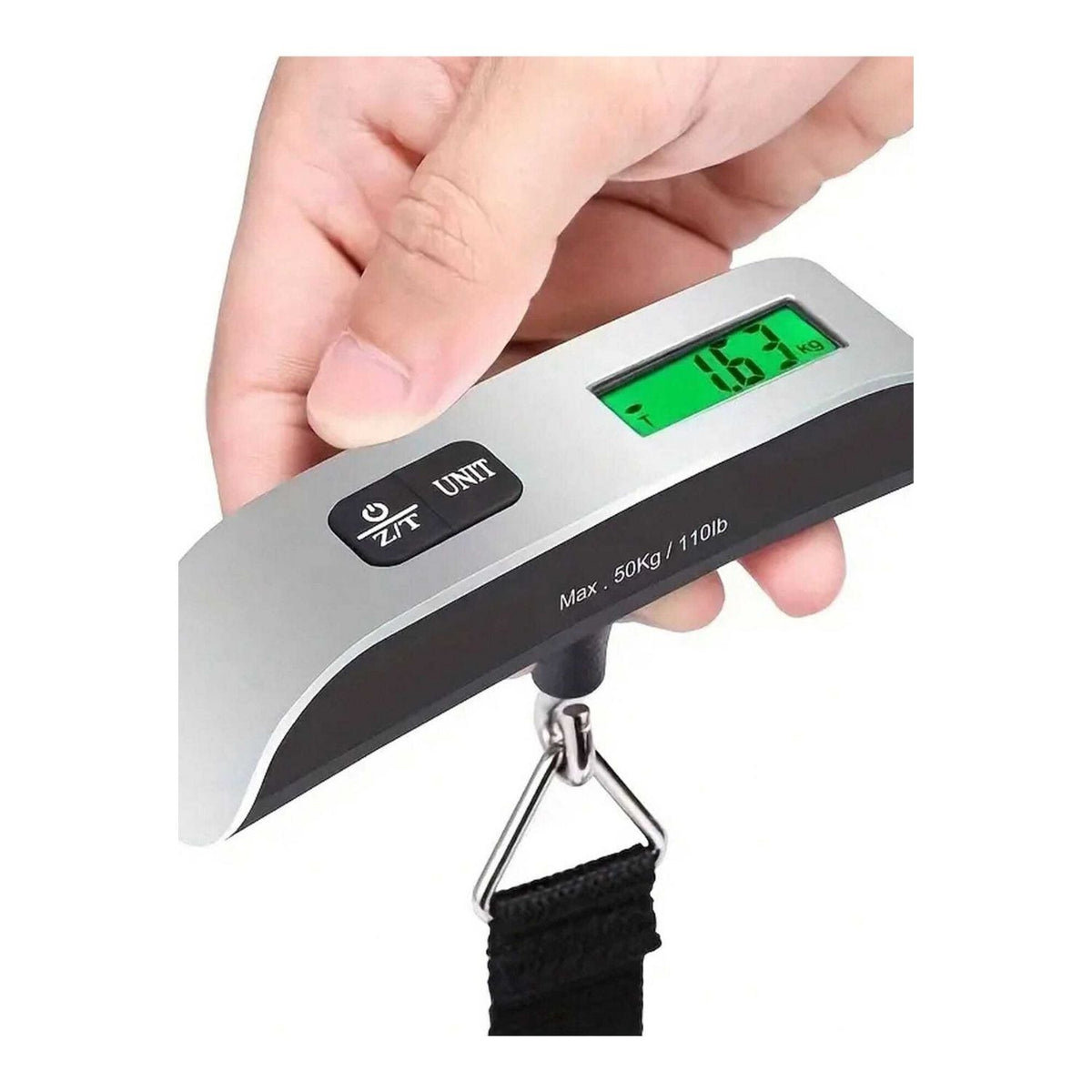 Mini Balanza de Mano con Gancho Equipaje 50kg Pantalla LCD