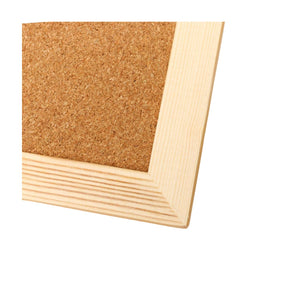 Pizarra Corcho 60x90 Borde Madera Resistente + Fijadores | Disparo.cl
